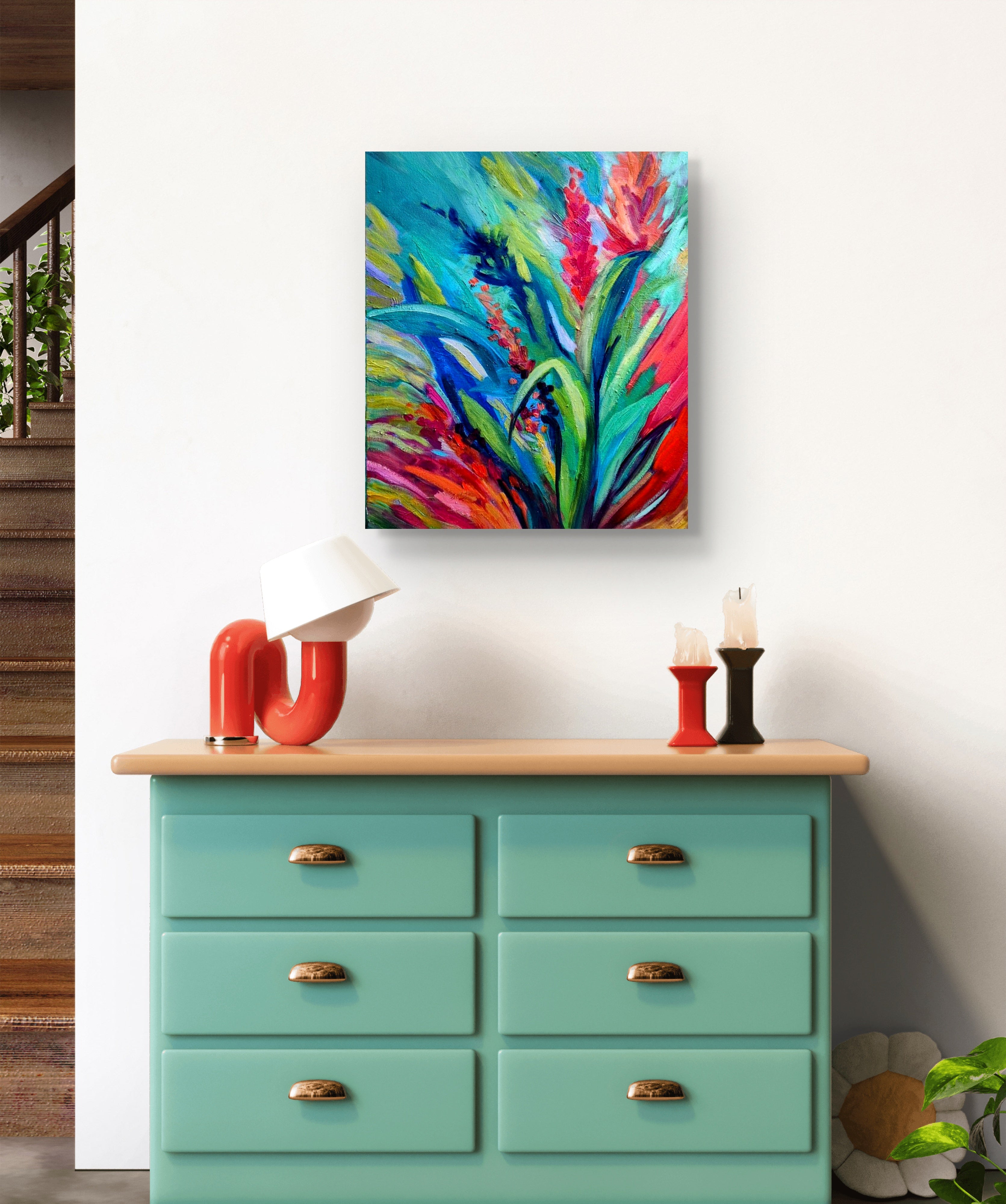 "Verdant Blaze" 50 x 60 cm