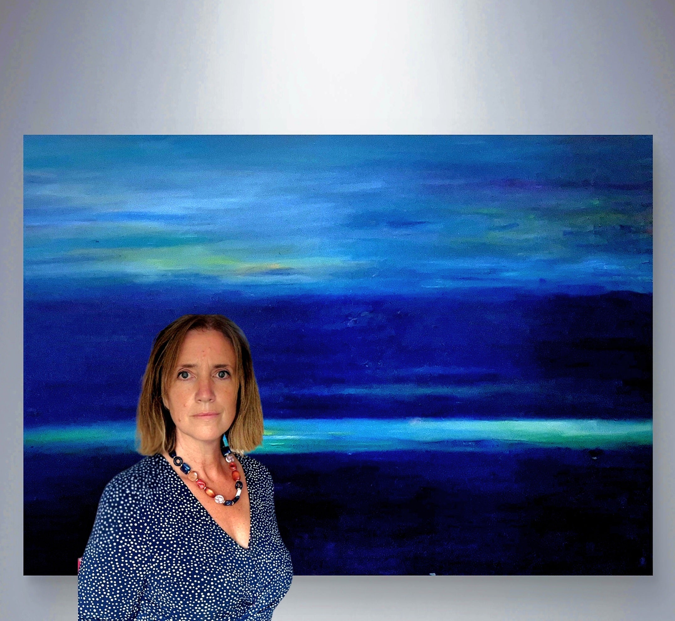 "Blue Horizon" Original Oil Painting:  100 x 150 cm/ 40 x 60 "