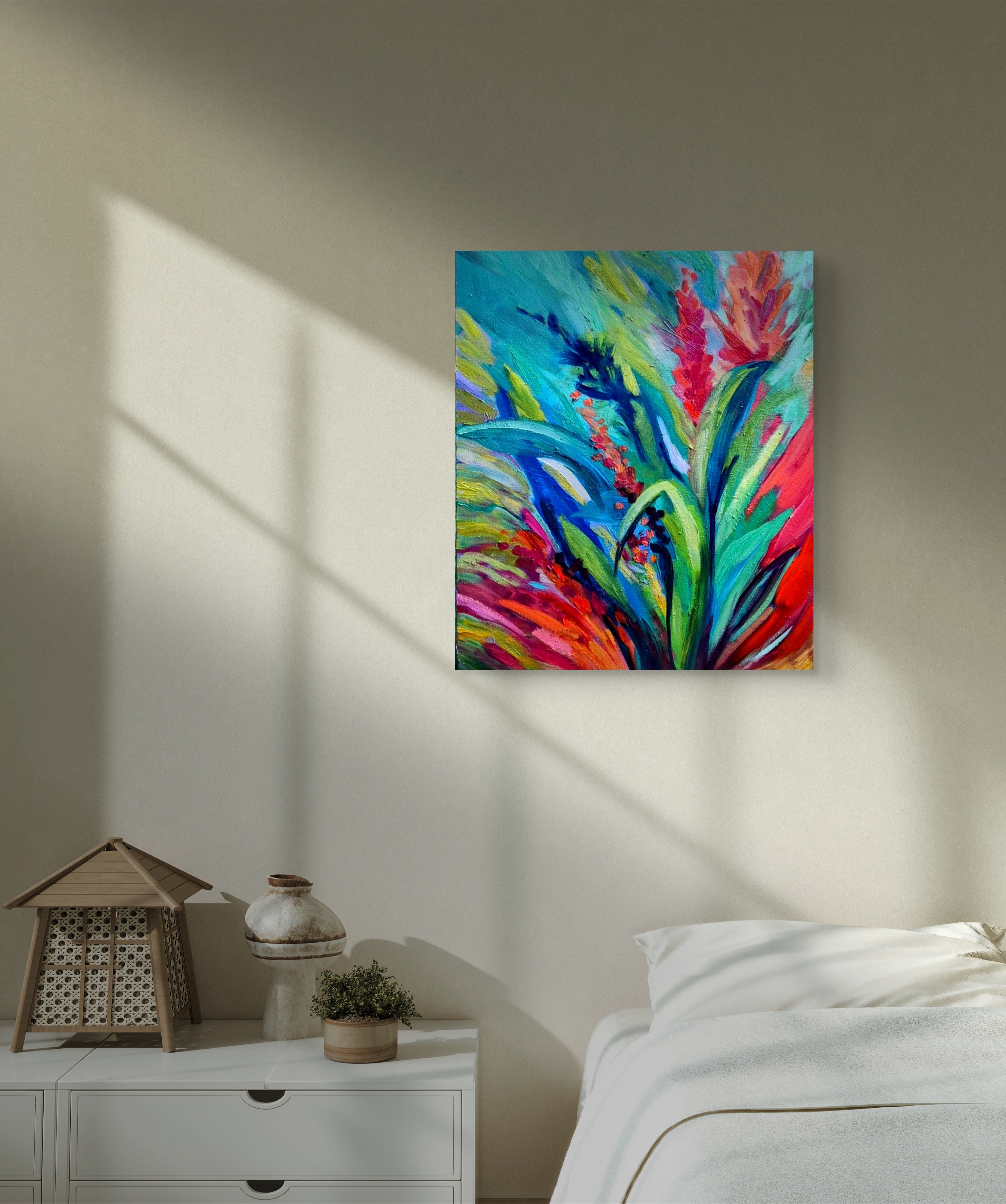 "Verdant Blaze" 50 x 60 cm