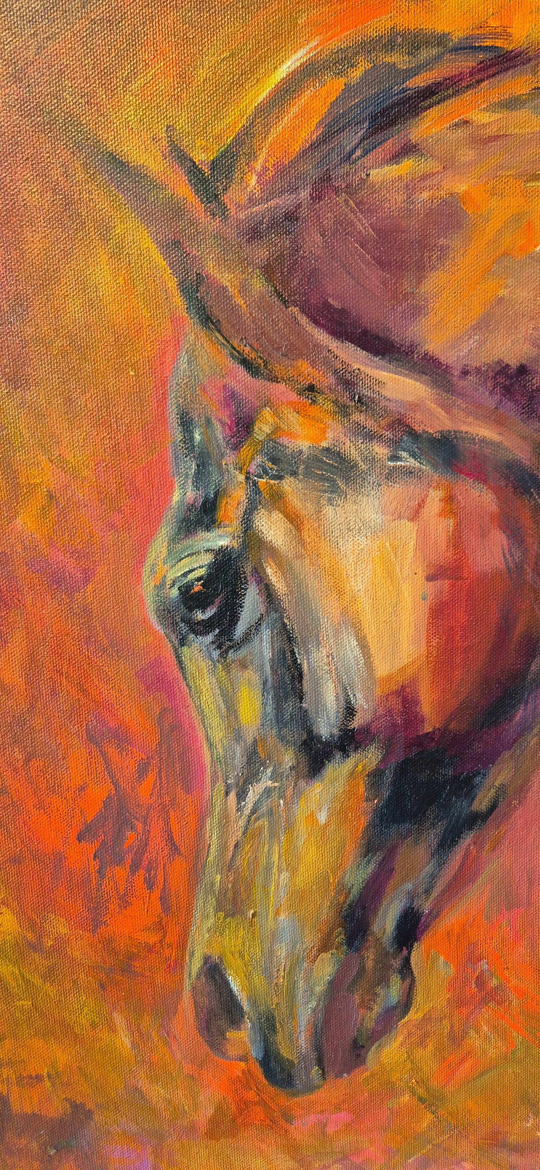 'Escape' Original Oil Painting - 50 x 50 cm/20 x 20 "