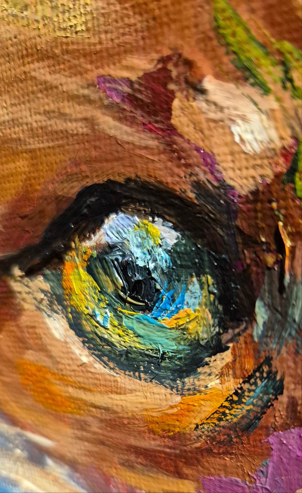 'Seen at Twilight' - Original Fox  Oil Painting 50 x 50 cm/ 20 x 20"