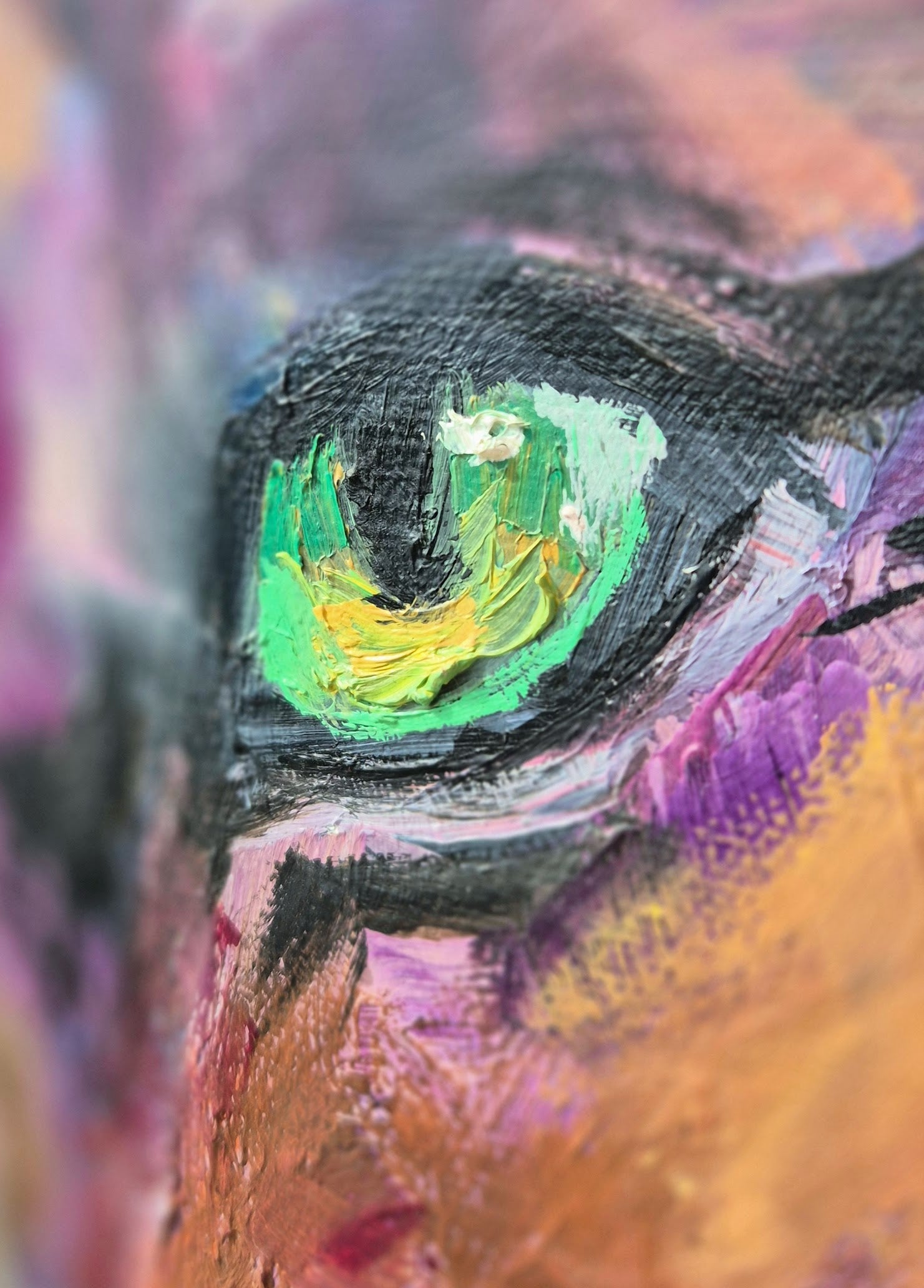 'Majestic Heart' - Original Lion Oil Painting 70 x 70 cm