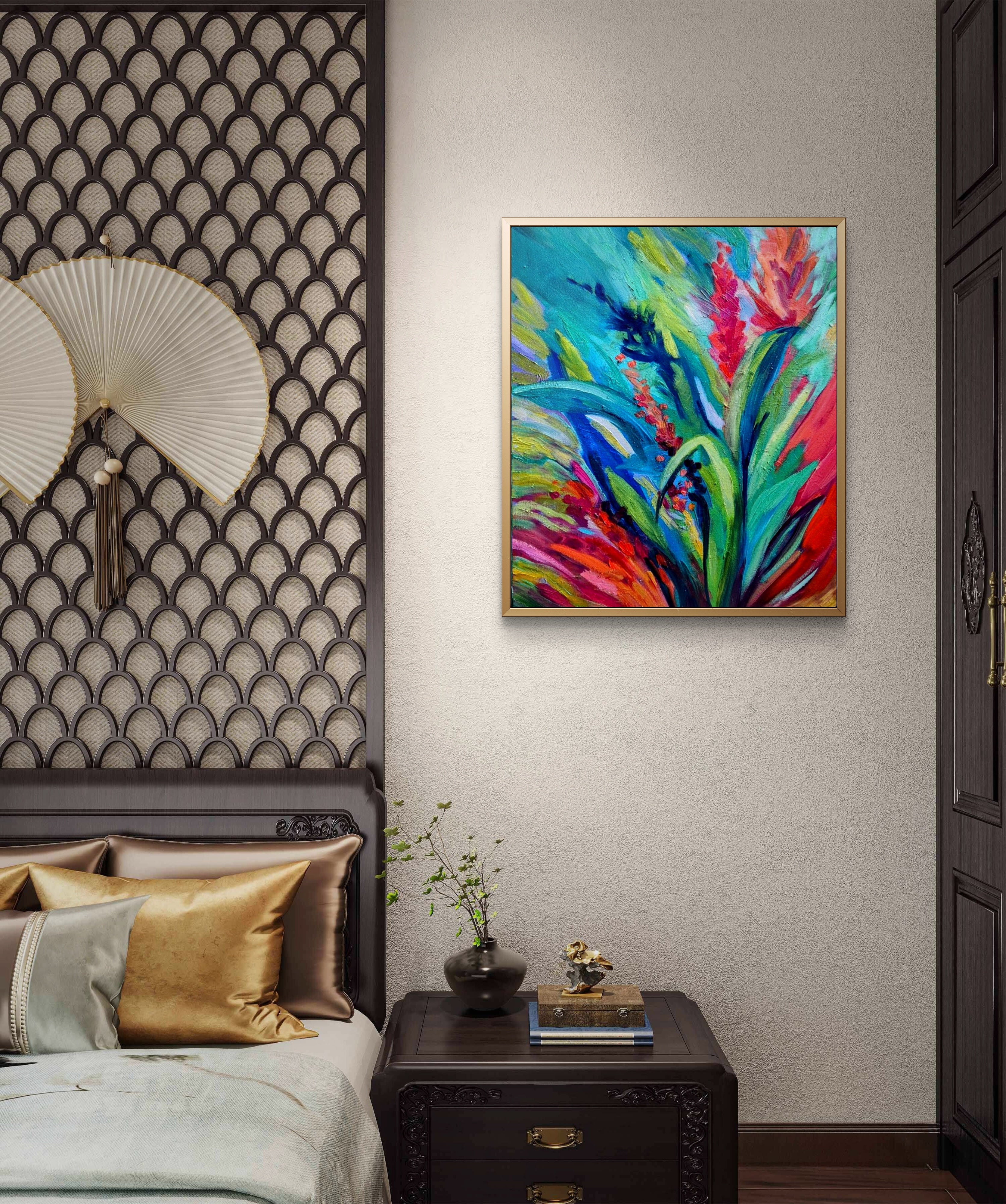 "Verdant Blaze" 50 x 60 cm