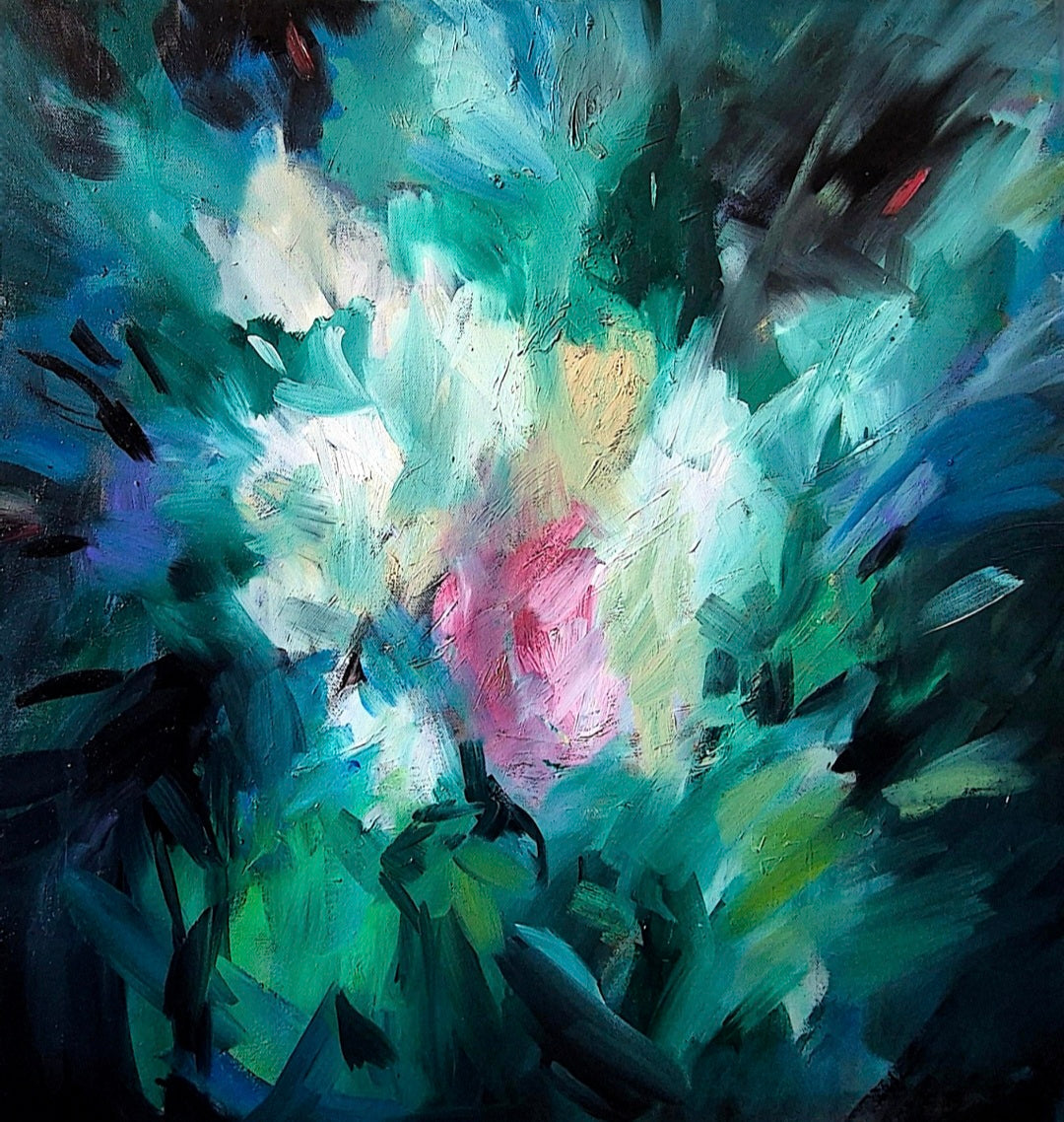 Coral Bloom - 60 x 60 cm/ 25 x 25 "