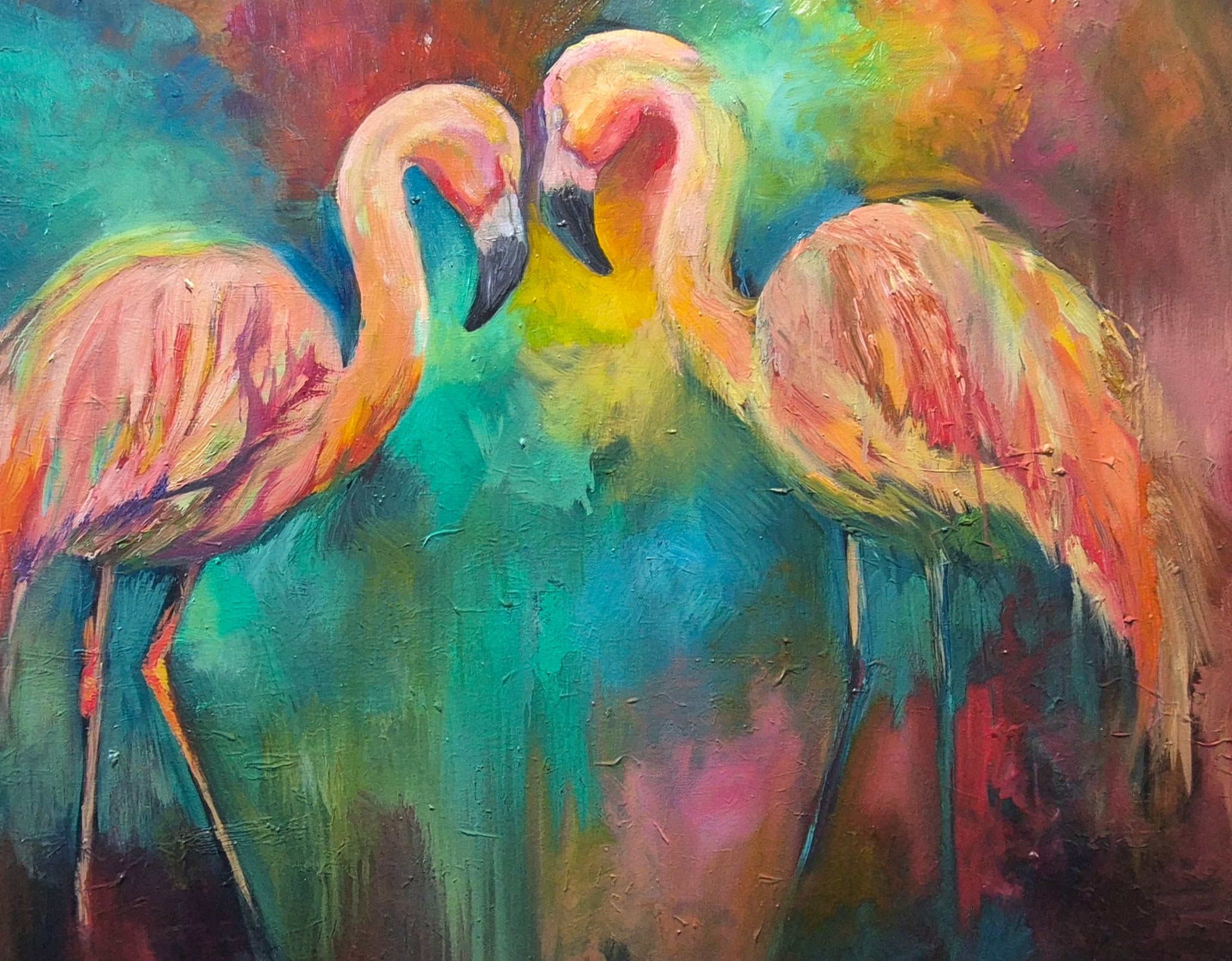 ' The Shrimp Pickers' - 80 x 100 cm/30 x 40 "