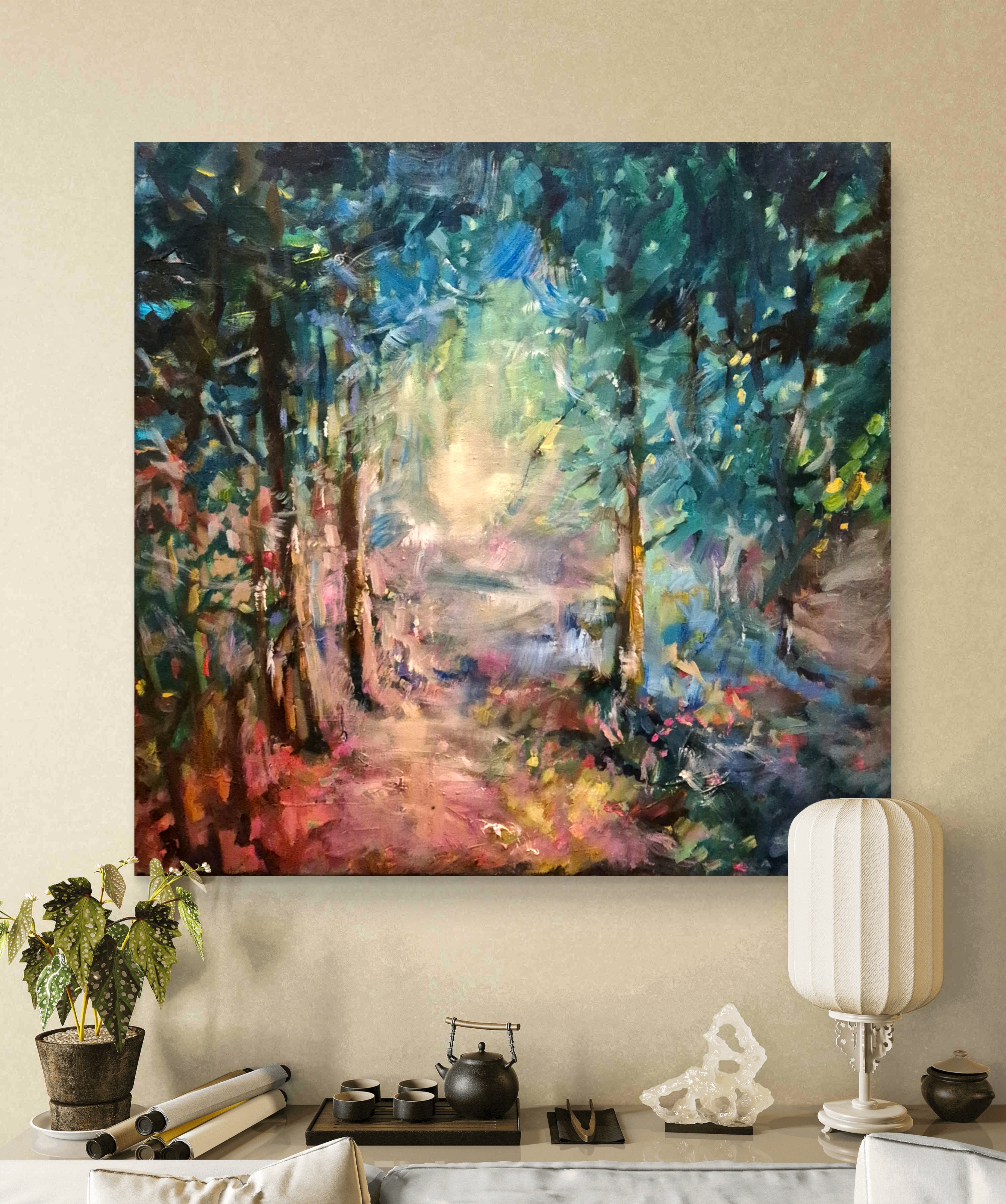 Misty Woods - 60 x 60 cm/ 25 x 25 "