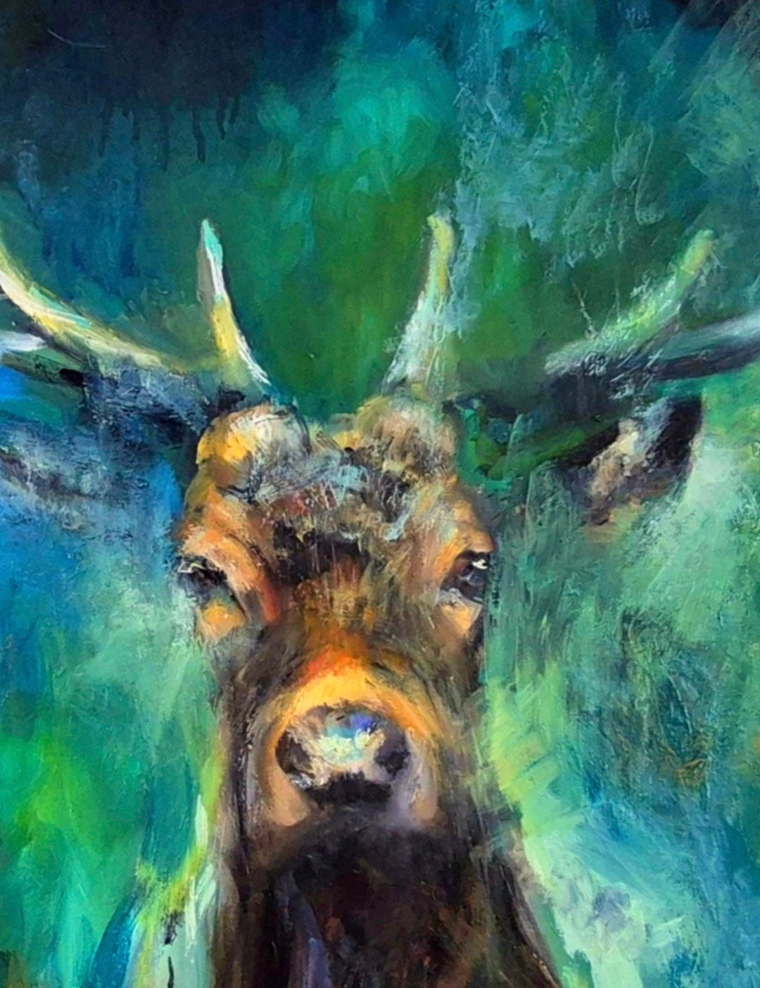 'Amberley' - Original Stag Painting 100 x 80 cm/ 40 x 30"