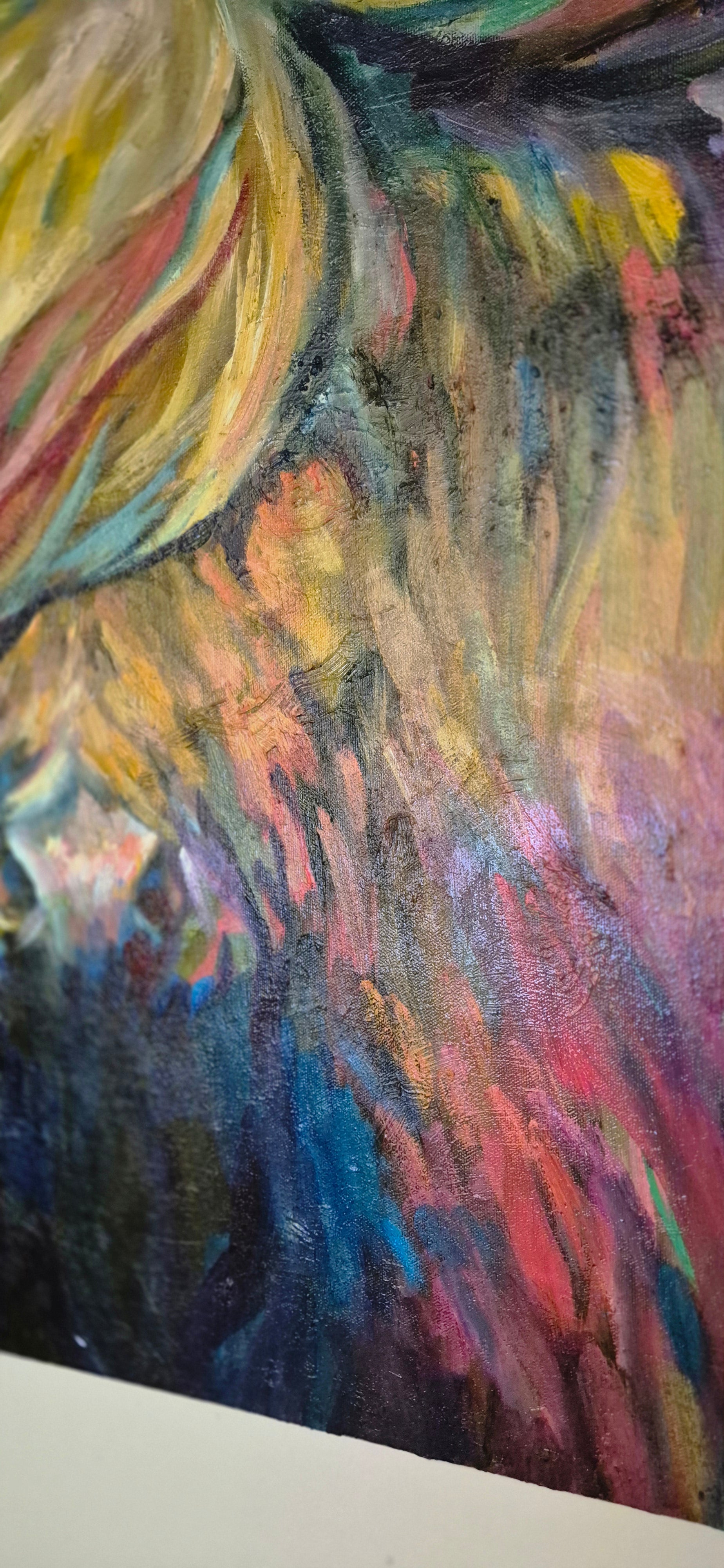 "Ballantine" Original Highland Cow Oil Painting 40 x 30"/80 x 100 cm