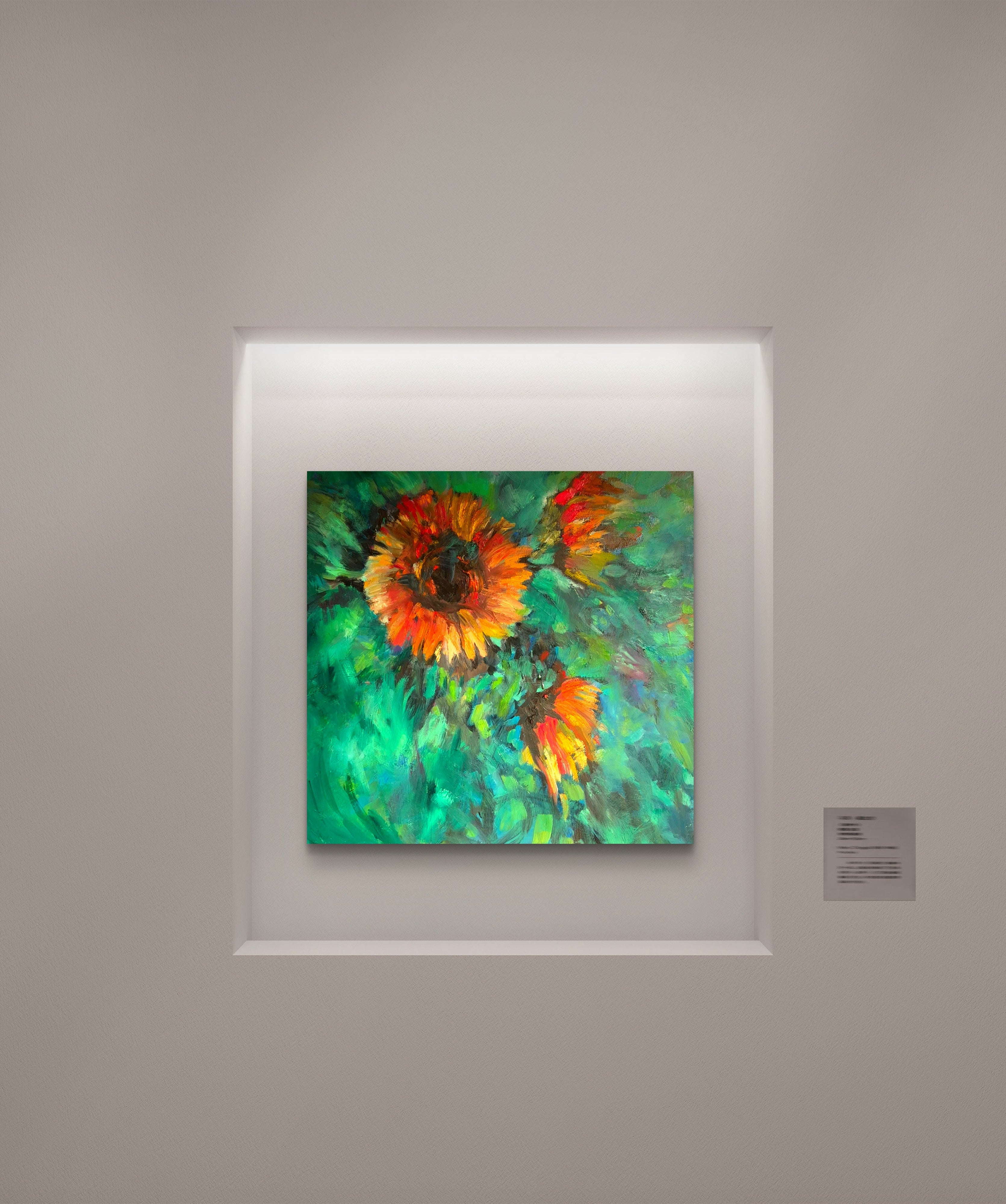 Emerald Glow - 60 x 60 cm