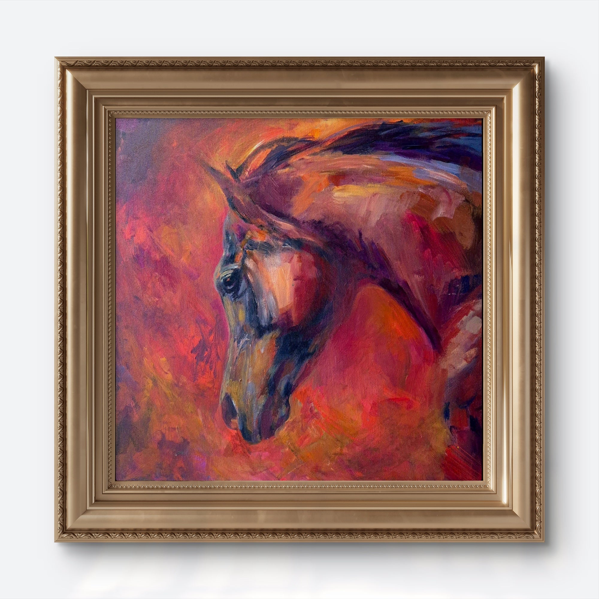 'Escape' Original Oil Painting - 50 x 50 cm/20 x 20 "