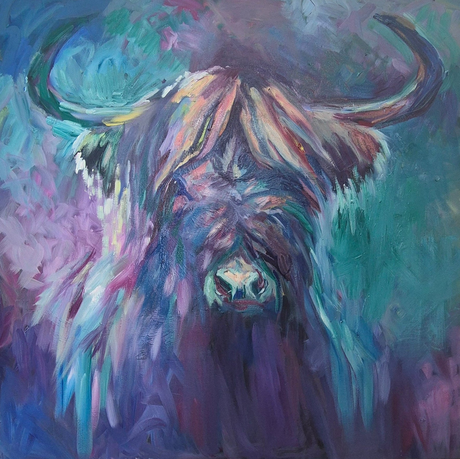 Appalachian - Oil Painting. 120 x 120 cm/48 x 48"