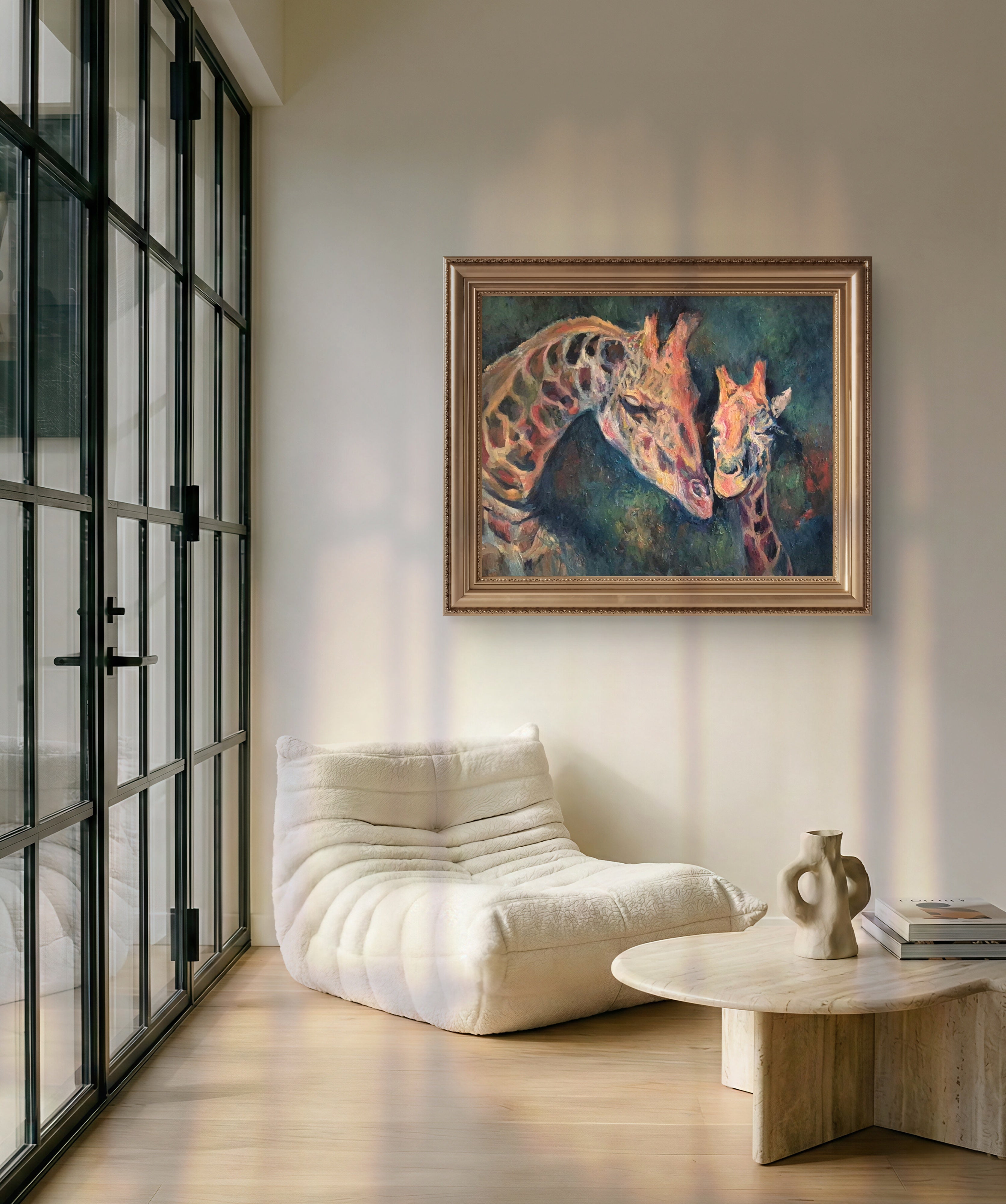 Zenith Giraffe - Original Oil Painting - 100 x 80 cm / 40 x 30"