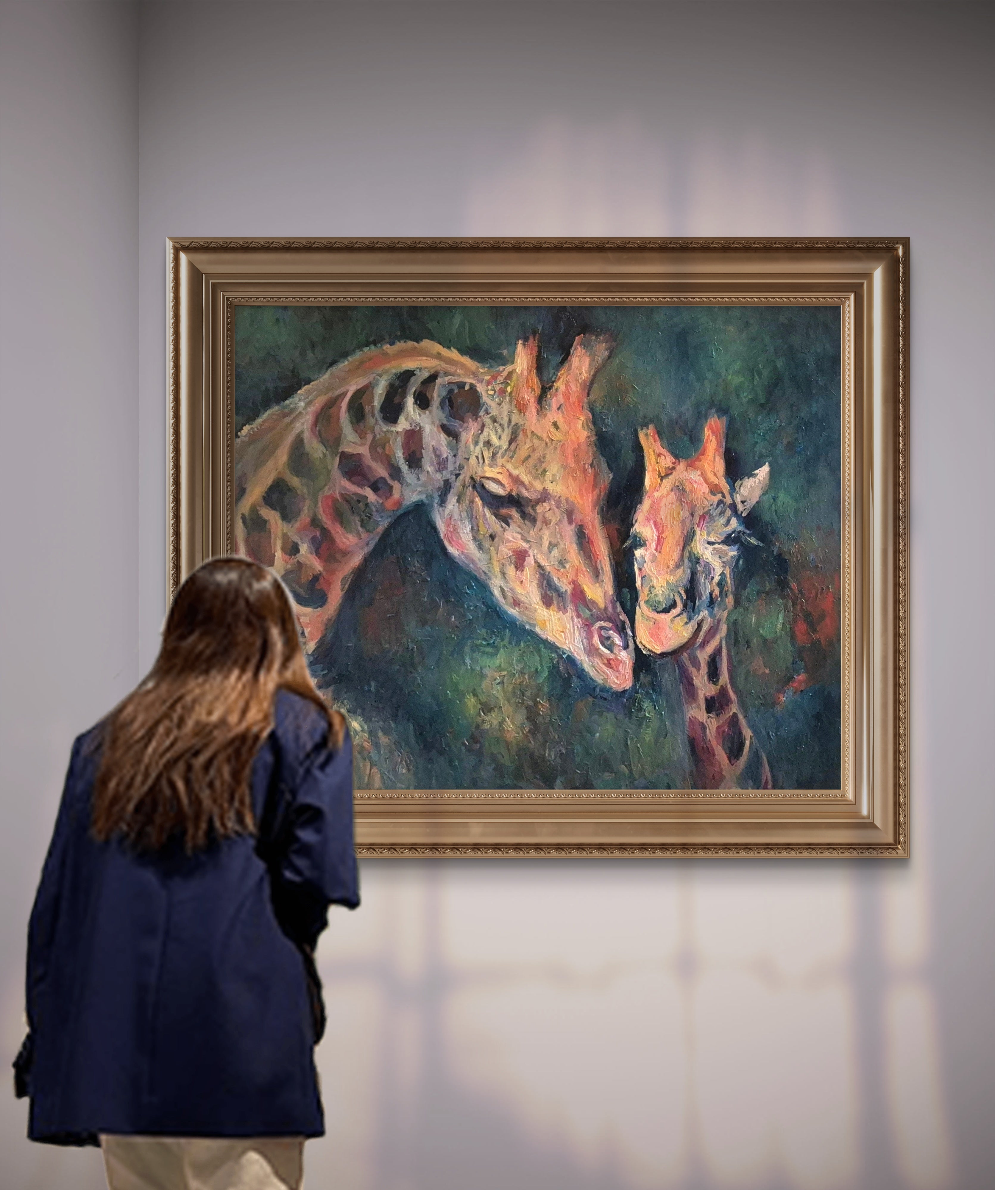 Zenith Giraffe - Original Oil Painting - 100 x 80 cm / 40 x 30"