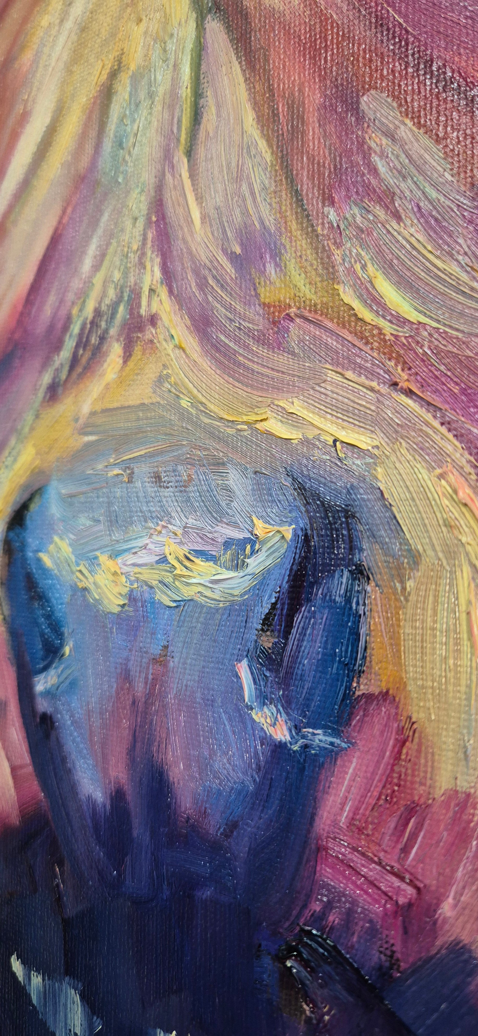 'Larrimuir' Original Highland Cow Oil Painting. 50 x 80 cm