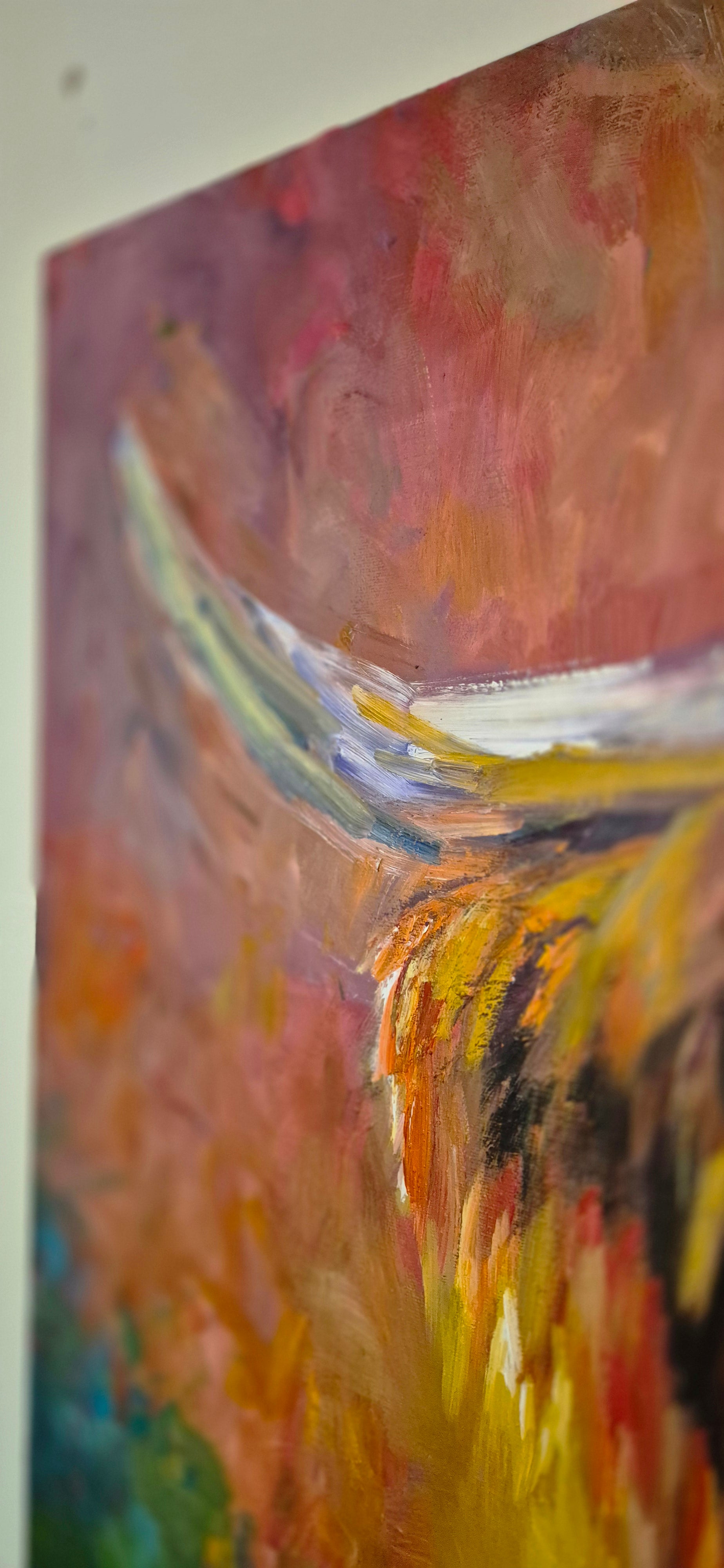 "Aviemore" Original Highland Cow Oil Painting 40 x 28"/76 x 100 cm