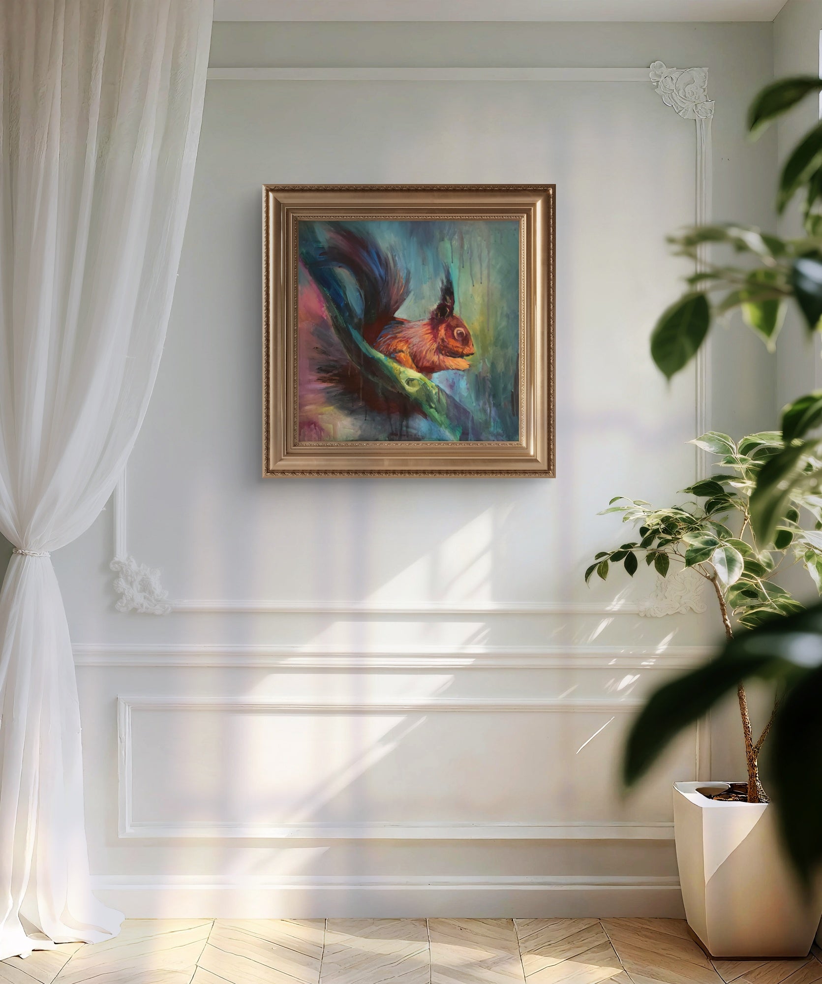 Flash of Rust - 50 x 50 cm/20 x 20 "