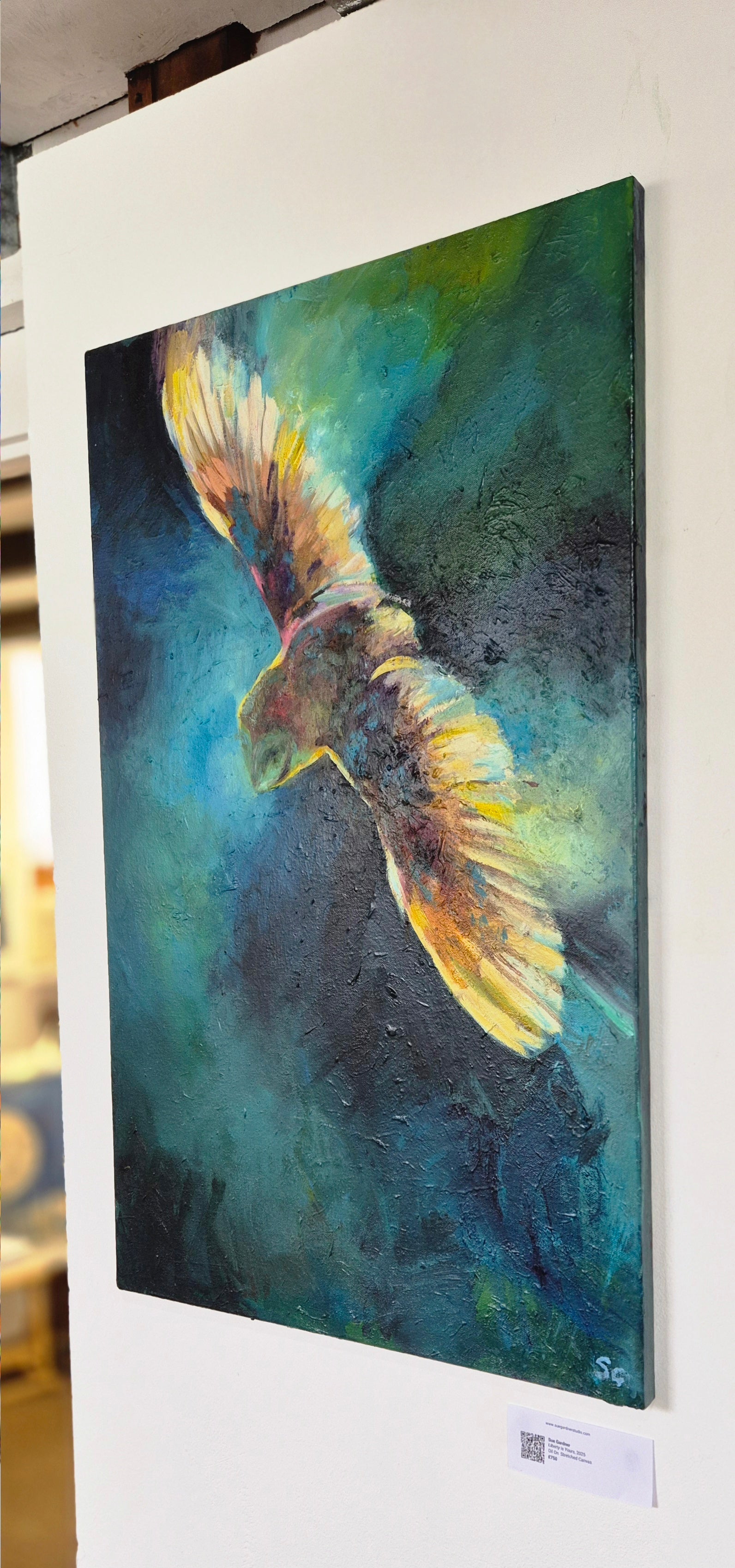 'Liberty is Yours' Original Owl Oil Painting - 50 x 80 cm