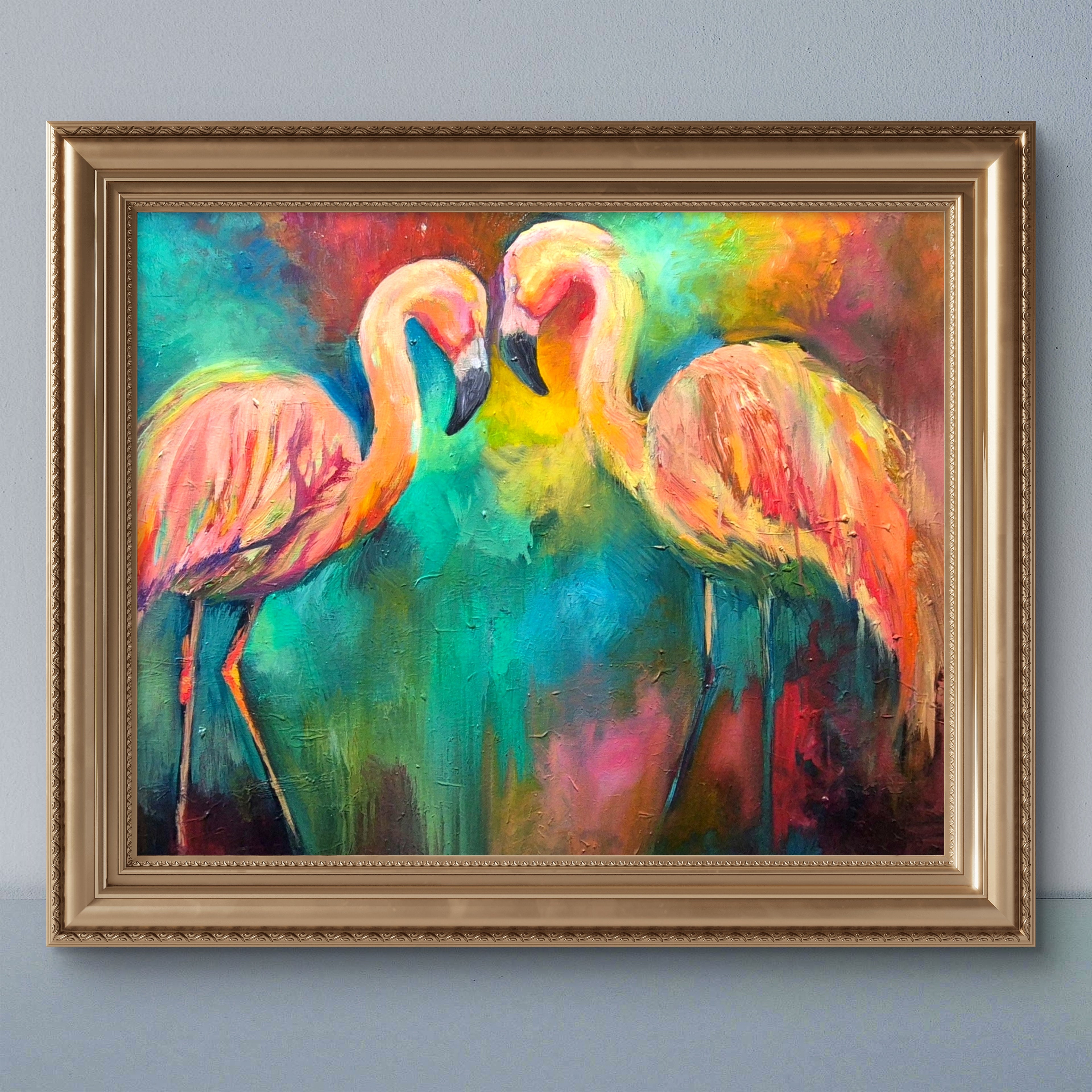 ' The Shrimp Pickers' - 80 x 100 cm/30 x 40 "