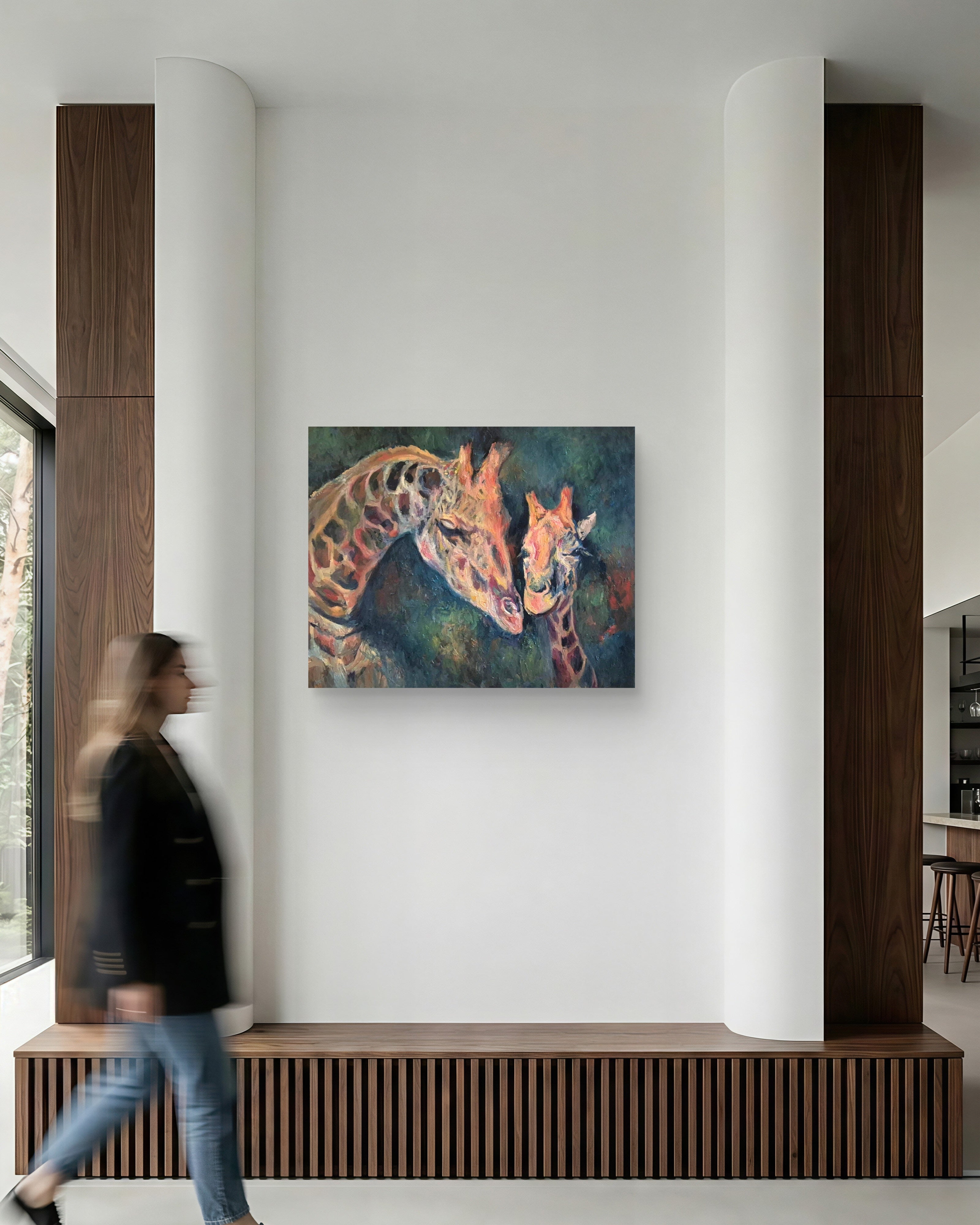 Zenith Giraffe - Original Oil Painting - 100 x 80 cm / 40 x 30"