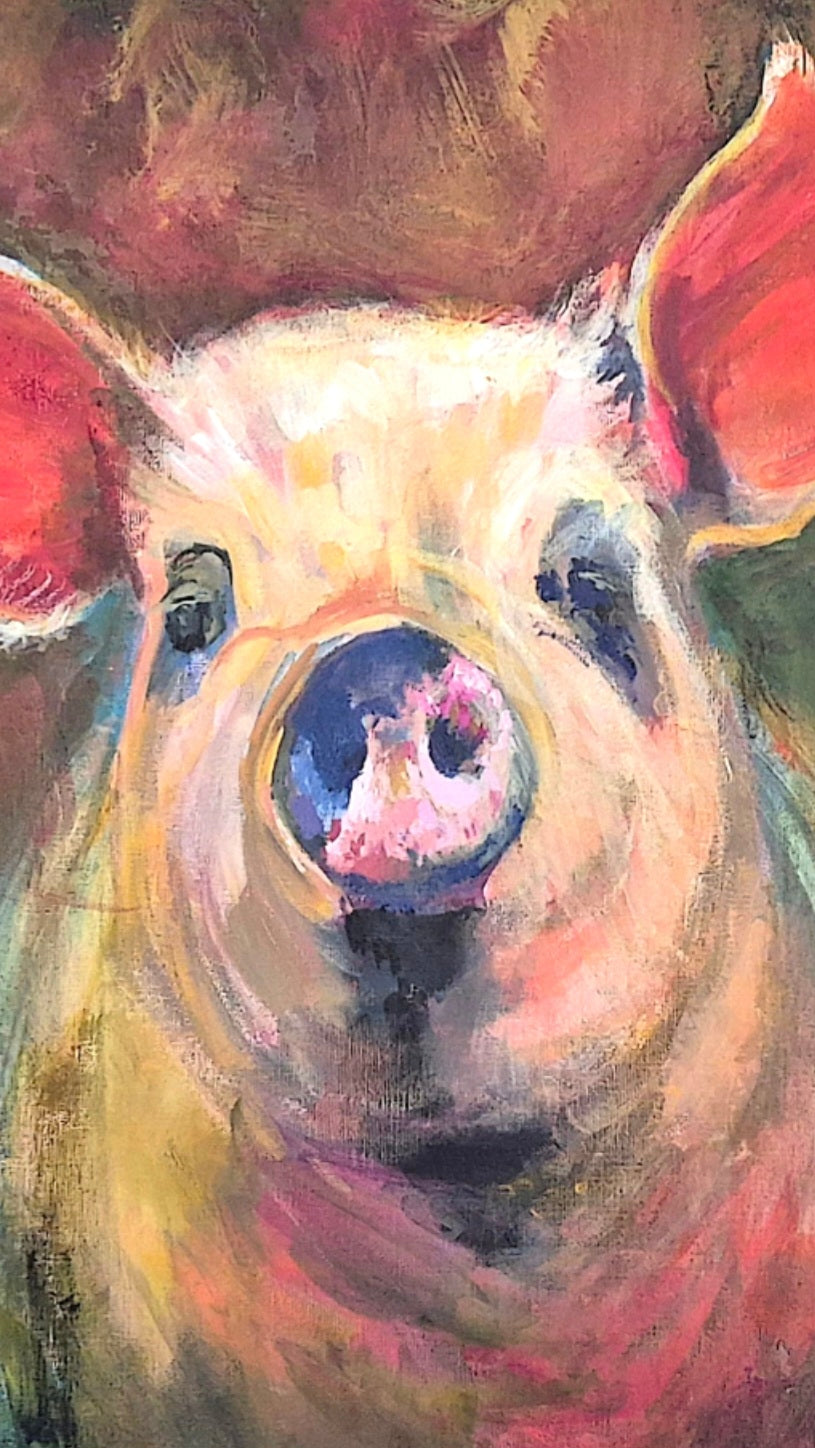 Happy Pigs 50 x 100 cm